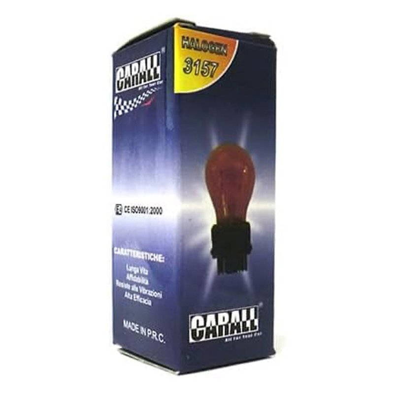 2 PZ Lampada Alogena 3157 T25 PY27/7W 12V 27/7W W2.5x16q Arancio Doppio Filamento