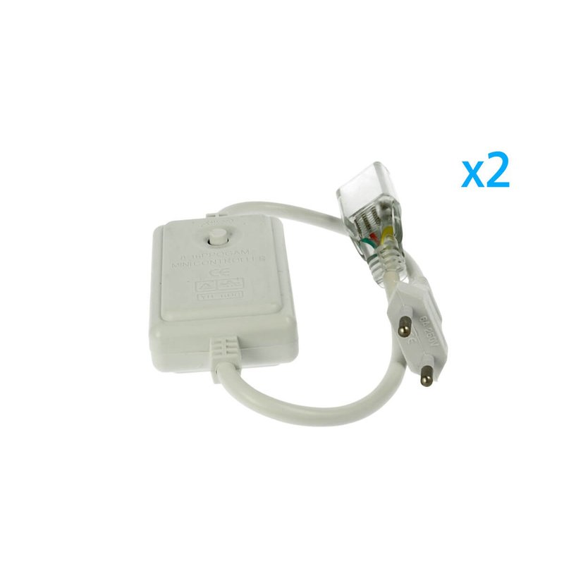 2 PZ Spine Alimentatore Trasformatore 4 Pin RGB Passo 12mm con Controller per Bobina LED RGB 220V 50m 500W