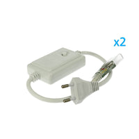 2 PZ Spine Alimentatore Trasformatore 4 Pin RGB Passo 12mm con Controller per Bobina LED RGB 220V 50m 500W