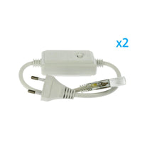 2 PZ Spine Alimentatore Trasformatore 4 Pin RGB Passo 12mm con Controller per Bobina LED RGB 220V 50m 500W