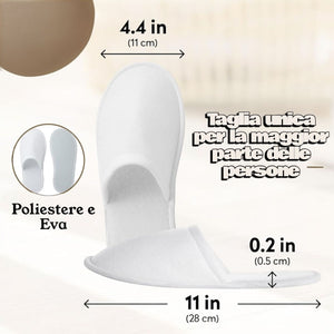 2 Paia Pantofole Monouso Hotel Taglia Unica Antiscivolo da Viaggio Spa