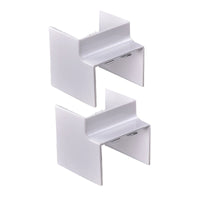 2 Pezzi Connettore Angolare Per Canaline Passacavi 40X40mm, Angolo Esterno 90°, Colore Bianco