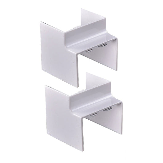 2 Pezzi Connettore Angolare Per Canaline Passacavi 40X40mm, Angolo Esterno 90°, Colore Bianco