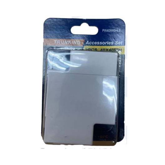 2 Pezzi Connettore Angolare Per Canaline Passacavi 40X40mm, Angolo Esterno 90°, Colore Bianco