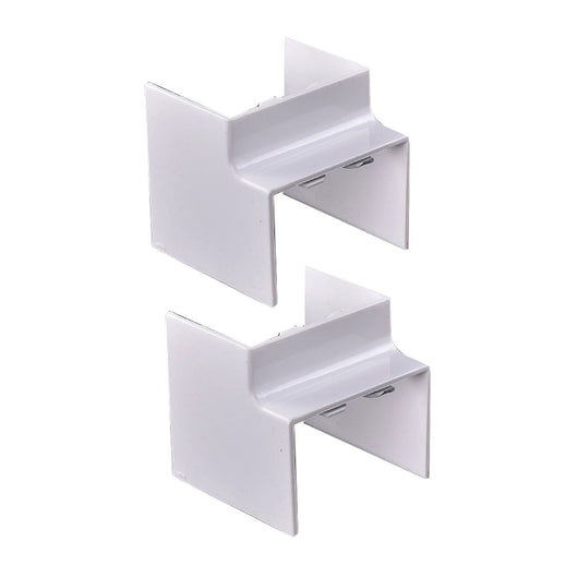 2 Pezzi Connettore Angolare Per Canaline Passacavi 60X40mm, Angolo Esterno 90°, Colore Bianco