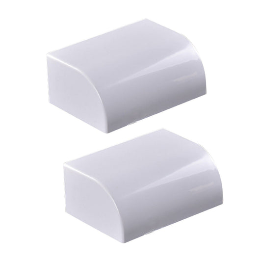 2 Pezzi Connettore Angolare Per Canaline Passacavi 60X40mm, Angolo Esterno Con Curva, Colore Bianco