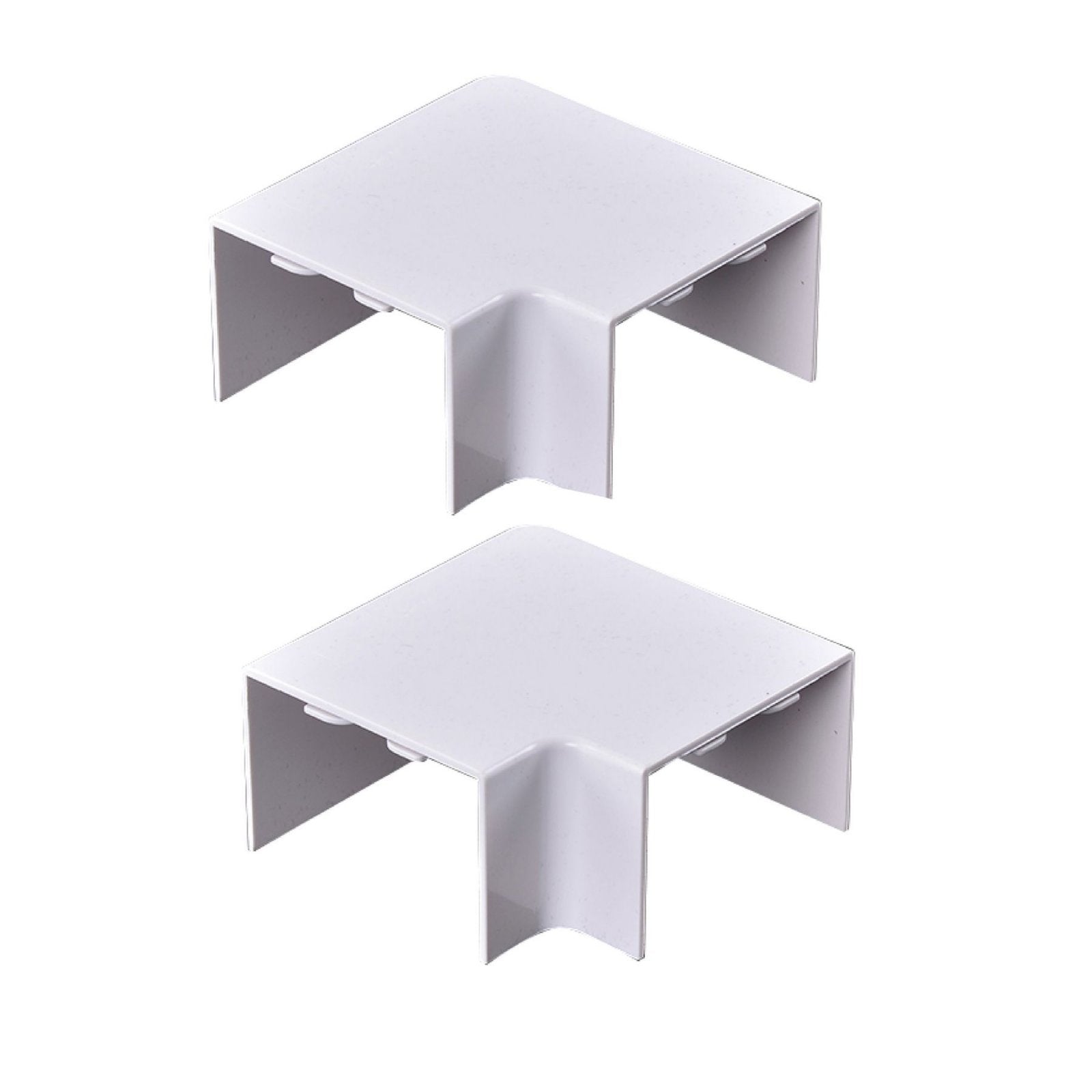 2 Pezzi Connettore Angolare Per Canaline Passacavi 60X40mm, Angolo Interno 90°, Colore Bianco
