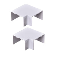 2 Pezzi Connettore Angolare Per Canaline Passacavi 60X40mm, Angolo Interno 90°, Colore Bianco