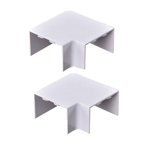 2 Pezzi Connettore Angolare Per Canaline Passacavi 60X40mm, Angolo Interno 90°, Colore Bianco