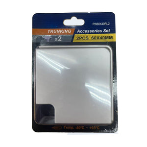 2 Pezzi Connettore Angolare Per Canaline Passacavi 60X40mm, Angolo Interno 90°, Colore Bianco