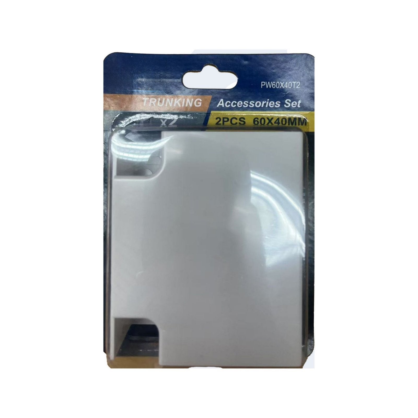 2 Pezzi Connettore Forma T Per Canaline Passacavi 60X40mm, Colore Bianco