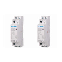 2 Pezzi Contattore AC 2P 20A 1NO+1NC 250V Occupa 1 Modulo DIN