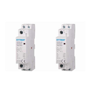 2 Pezzi Contattore AC 2P 20A 1NO+1NC 250V Occupa 1 Modulo DIN
