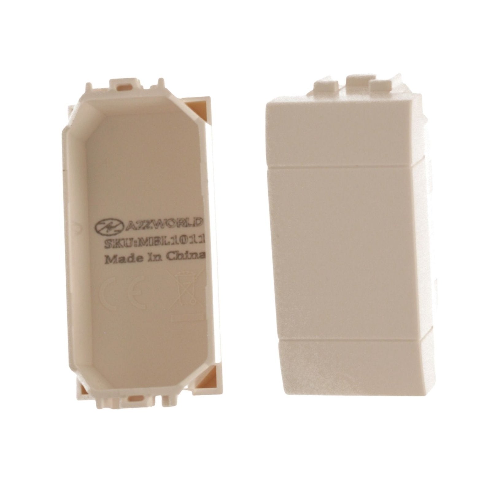 2 Pezzi Copritasti Copriforo Falso Polo MBL Bianco 1M Compatibile Bticino Living Light BLB0100