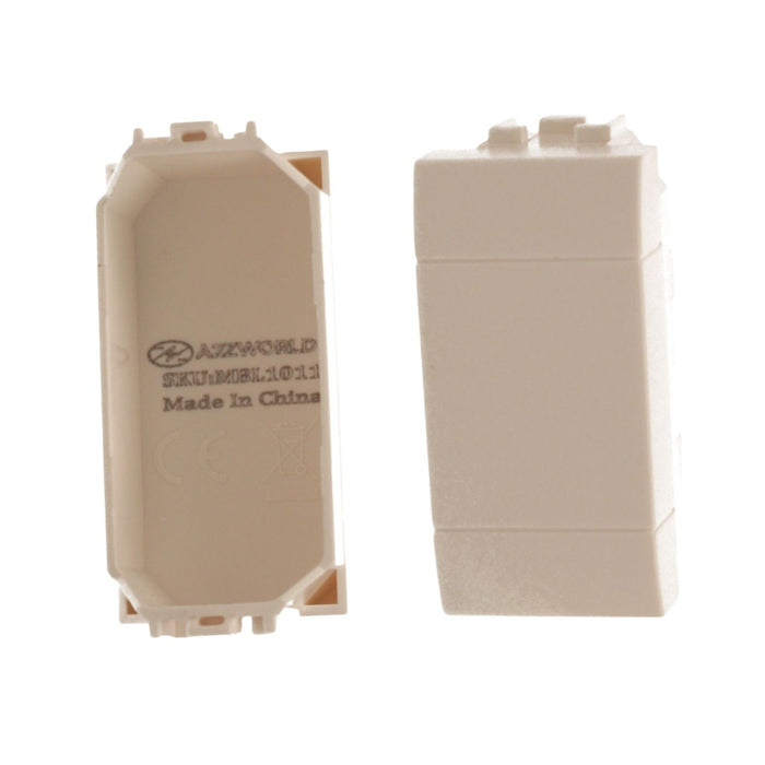 2 Pezzi Copritasti Copriforo Falso Polo MBL Bianco 1M Compatibile Bticino Living Light BLB0100