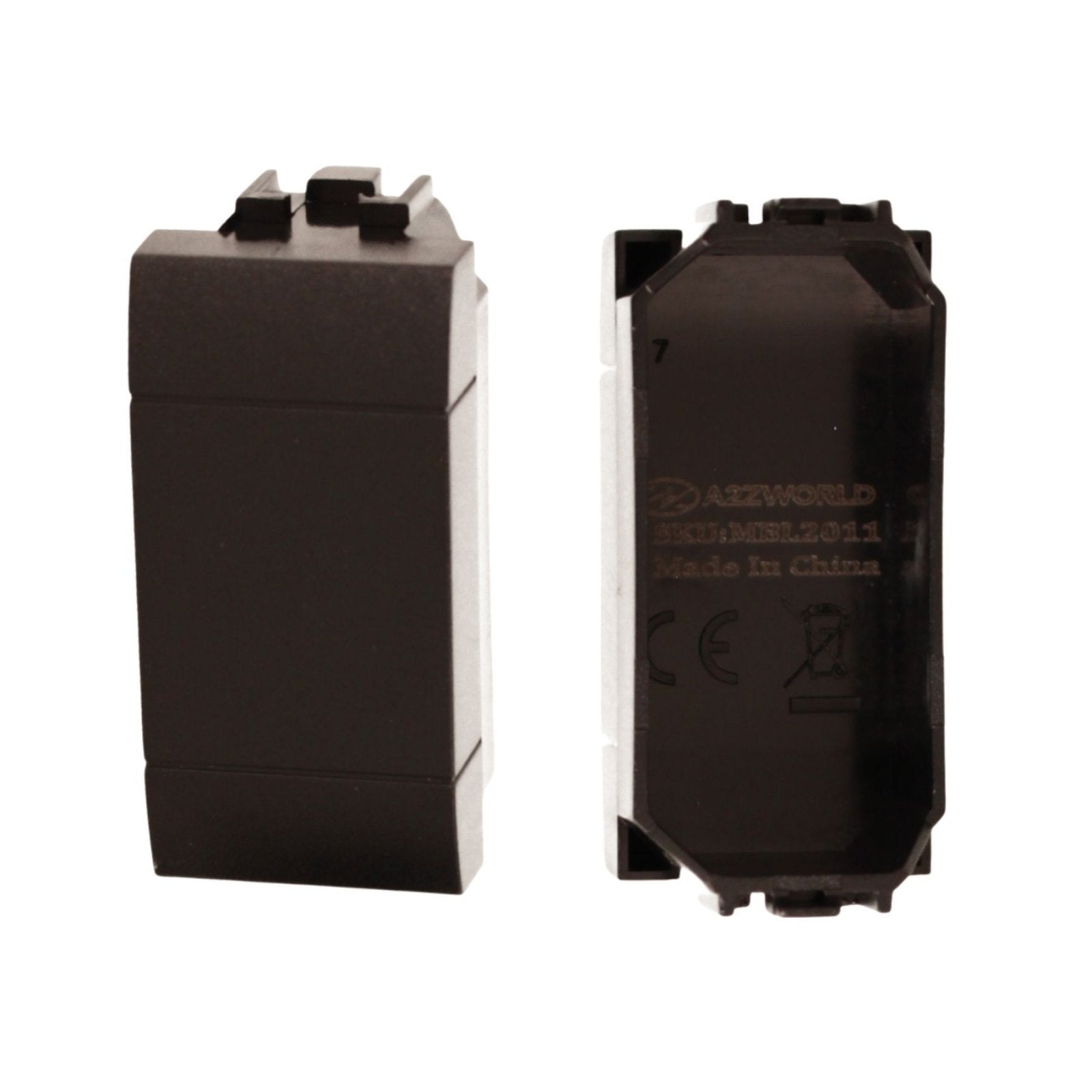 2 Pezzi Copritasti Copriforo Falso Polo  MBL Nero 1M Compatibile Bticino Living International BLN0100