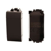 2 Pezzi Copritasti Copriforo Falso Polo  MBL Nero 1M Compatibile Bticino Living International BLN0100