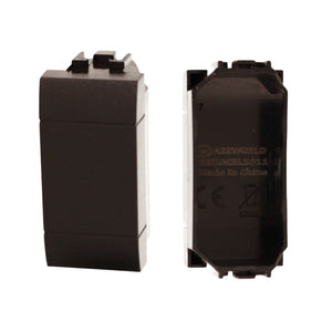 2 Pezzi Copritasti Copriforo Falso Polo  MBL Nero 1M Compatibile Bticino Living International BLN0100