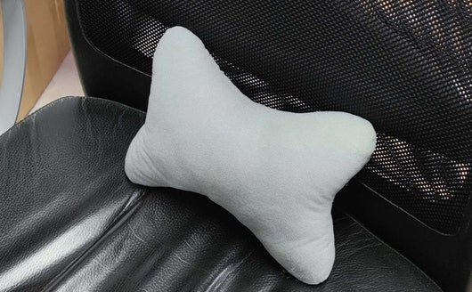 2 Pezzi Cuscini Poggiatesta Auto Ergonomici e Traspiranti Colore Beige