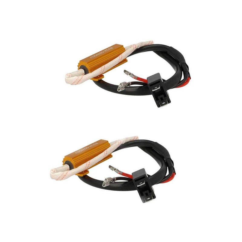 2x Filtro Portalampada LED H7 Canbus No Errore 50W 5 Ohm Anti Sfarfallio Auto