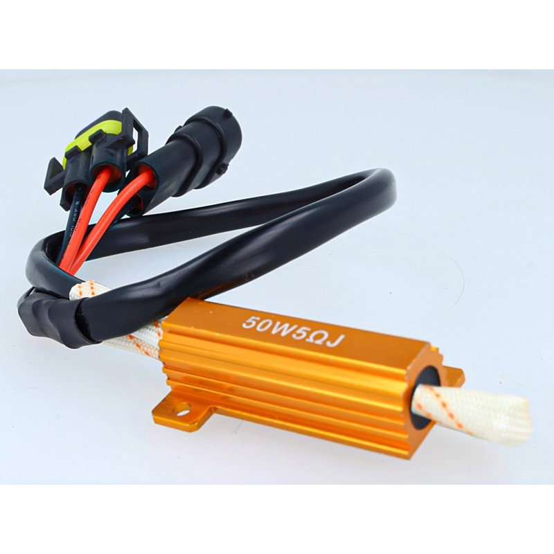 2x Filtro Portalampada LED H8 H11 Canbus No Errore 50W 5 Ohm Anti Sfarfallio Auto