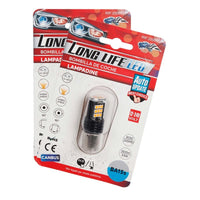 2x Lampada LED BA15s S25 P21W 24 SMD 3030 12V 24V Gialla Ambra H50mm Canbus