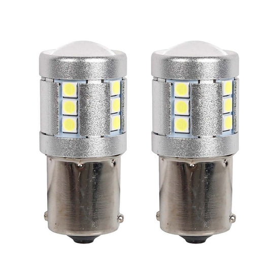 2 Pezzi Lampada LED BAU15S PY21W 21 SMD 3030 12V 24V Canbus Bianco Freddo 3.5W
