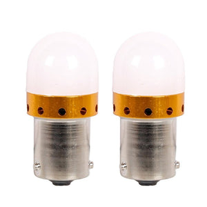 2 Pezzi Lampade LED BAU15S S25 PY21W 9 SMD 3030 12V 24V 300lm 3.5W Gialla Ambra Piedi Storti H41mm 360°