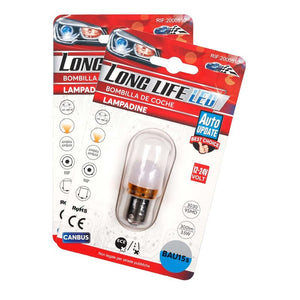 2 Pezzi Lampade LED BAU15S S25 PY21W 9 SMD 3030 12V 24V 300lm 3.5W Gialla Ambra Piedi Storti H41mm 360°