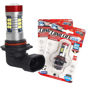 2 Pezzi Lampade LED HB3 9005 12V 24V 15 SMD 3030 400lm 8W Bianco Freddo per Fendinebbia H60mm