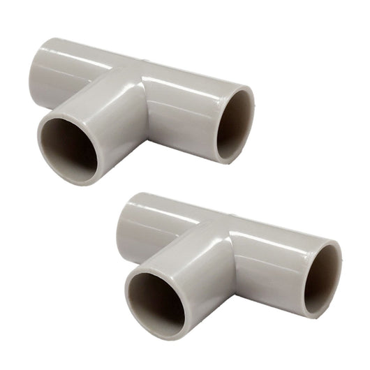 2 Pezzi Manicotto Giunto Raccordo Forma T 20mm per Tubo Rigido e Flessibile da 20mm Colore Grigio IP40