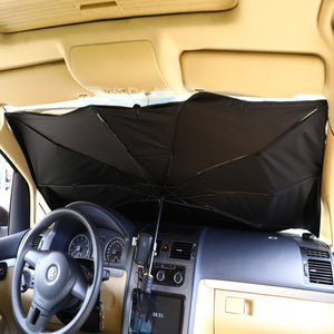 2 Pezzi Ombrello Parasole Auto per Parabrezza 125X65cm + 140X79cm