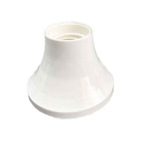 2 Pezzi Portalampade E27 da Parete con Base Dritta in Termoplastico Bianco