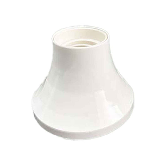 2 Pezzi Portalampade E27 da Parete con Base Dritta in Termoplastico Bianco