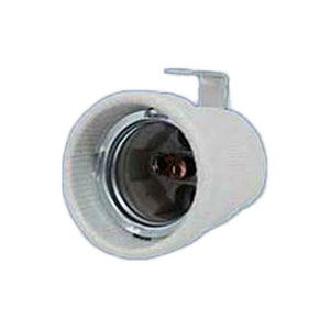 2 Pezzi Portalampade E27 in Ceramica Porcellana con Viti per Fili e Gancio in Ferro per Cantieri