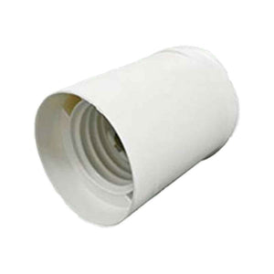 2 Pezzi Portalampade E27, Portalampada in Termoplastico Bianco Cilindro