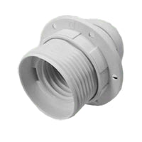 2 Pezzi Portalampade E27, Portalampada in Termoplastico Bianco Con Ghiera