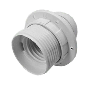 2 Pezzi Portalampade E27, Portalampada in Termoplastico Bianco Con Ghiera