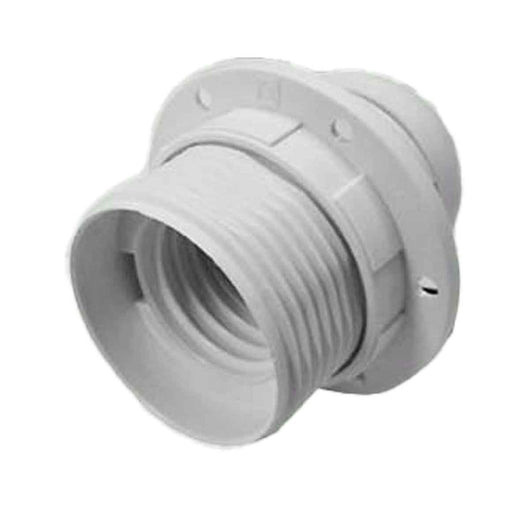 2 Pezzi Portalampade E27, Portalampada in Termoplastico Bianco Con Ghiera