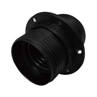 2 Pezzi Portalampade E27, Portalampada in Termoplastico Nero Con Ghiera