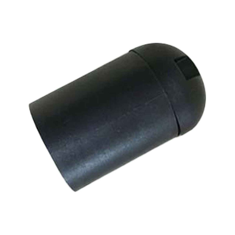 2 Pezzi Portalampade E27, Portalampada in Termoplastico Nero Slim Cilindro