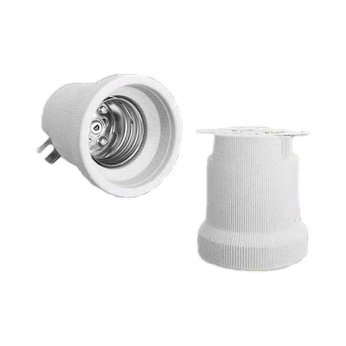 2 Pezzi Portalampade E40 Ceramica Porcellana con Viti per Fili e Gancio in Ferro 1500W