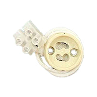 2 Pezzi Portalampade GU10 in Ceramica, Portalampada Con Connettori Inclusi