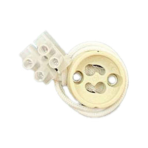 2 Pezzi Portalampade GU10 in Ceramica, Portalampada Con Connettori Inclusi