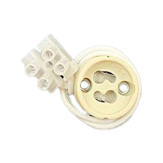 2 Pezzi Portalampade GU10 in Ceramica, Portalampada Con Connettori Inclusi