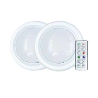 2 Pezzi Mini Lampade LED RGB Dimmerabili con Telecomando 4 Modalità 6lm 0.5W