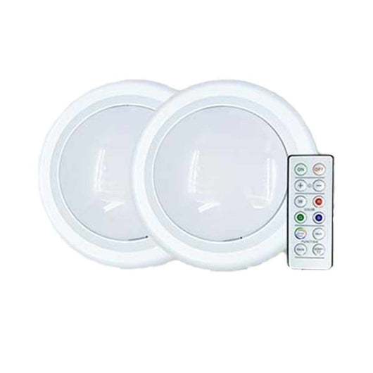 2 Pezzi Mini Lampade LED RGB Dimmerabili con Telecomando 4 Modalità 6lm 0.5W