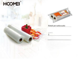 2 Rotoli Di Buste Sottovuoto Groffrate per Alimenti 2 Rotoli 20 cm x 3 Metri