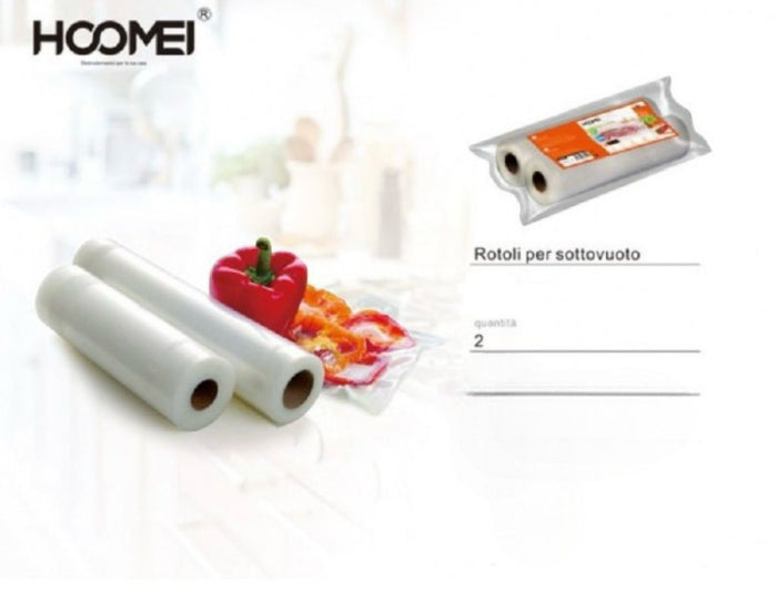 2 Rotoli Di Buste Sottovuoto Groffrate per Alimenti 2 Rotoli 20 cm x 3 Metri