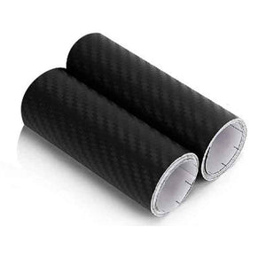 2 Rotoli Pellicola Adesiva Carbonio Nero 13cm x 500cm Effetto 4D per Auto e Moto